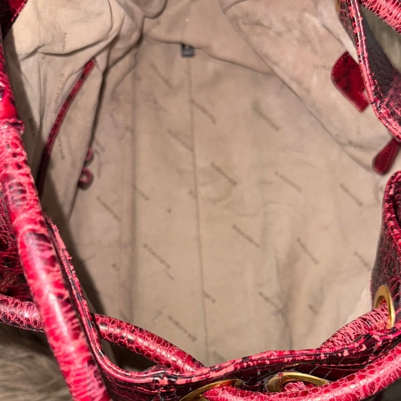 Brahmin Belinda Melbourne Red Crocodile-Embossed Women's Bag medium / large - Picture 10 of 15